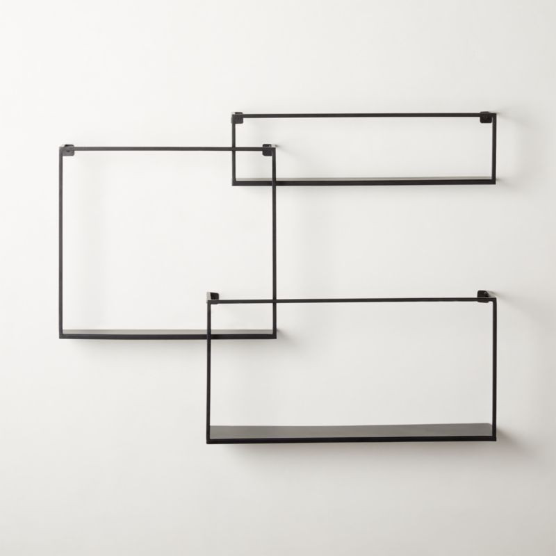 Set of 3 Iron Floating Shelves + Reviews | CB2 | CB2
