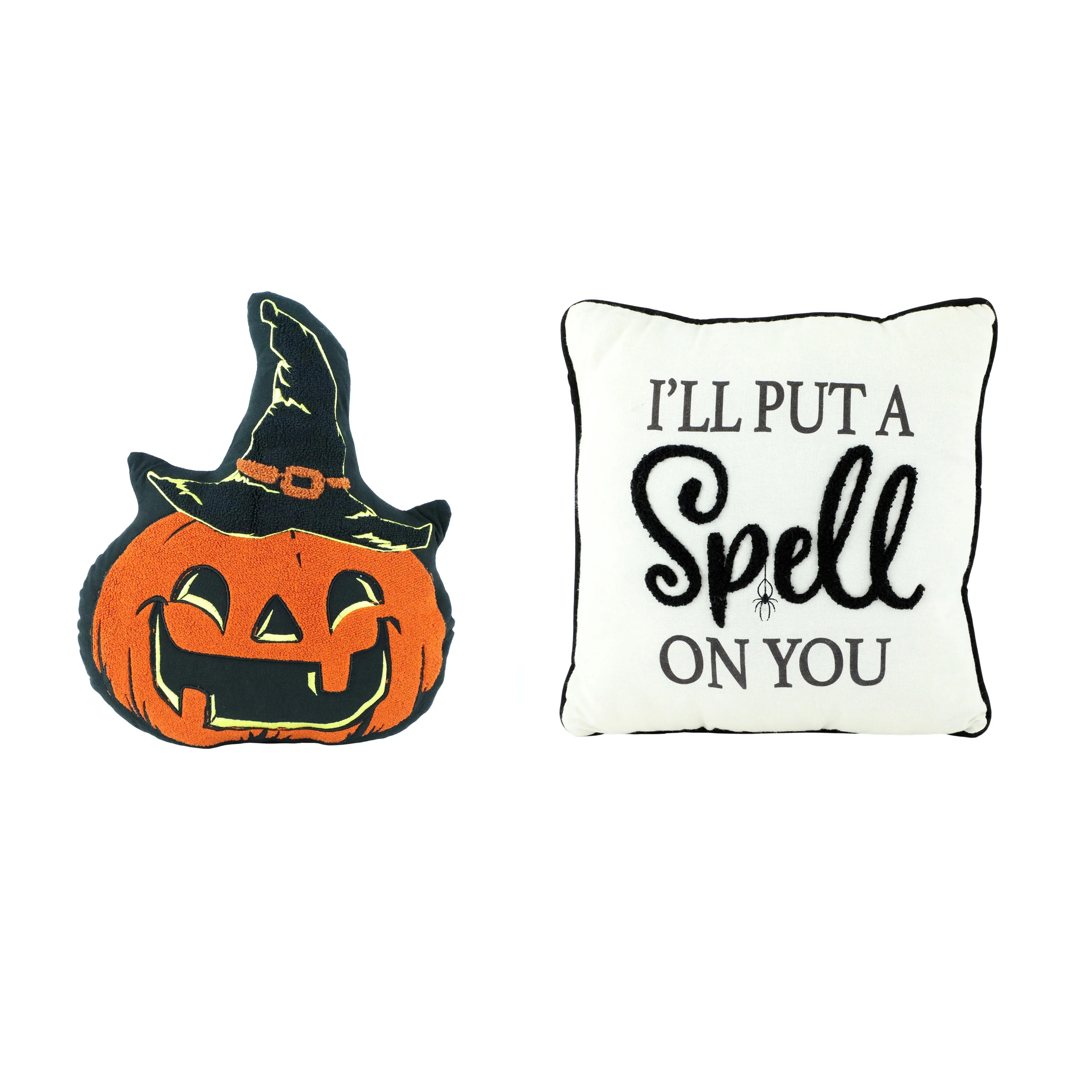 Way to Celebrate Harvest Spell on You and Jack O' Lantern Witch Decorative Pillows, Set of 2 - Wa... | Walmart (US)