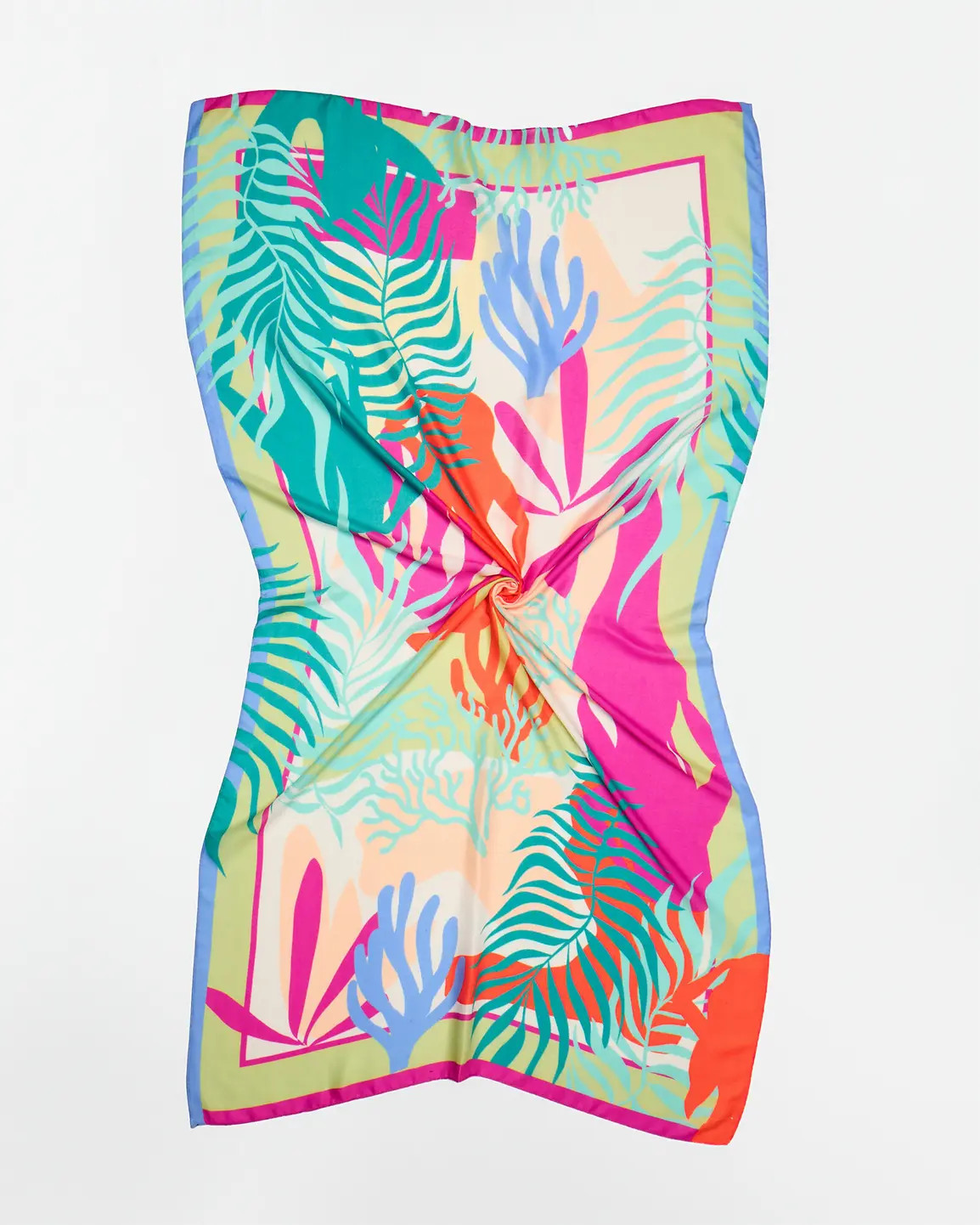 Abstract Mermaid Green Lightweight Scarf | Oliver Bonas | Oliver Bonas (Global)