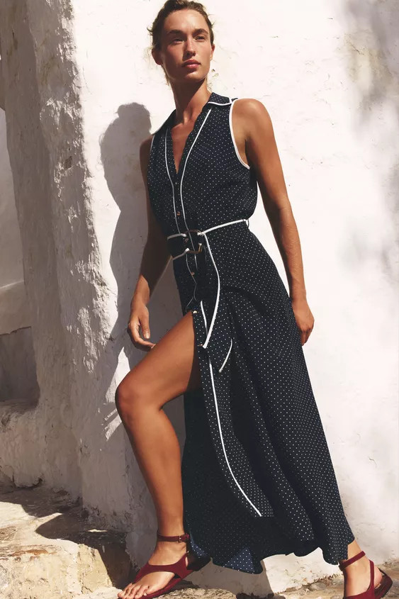 POLKA DOT MIDI DRESS | Zara US