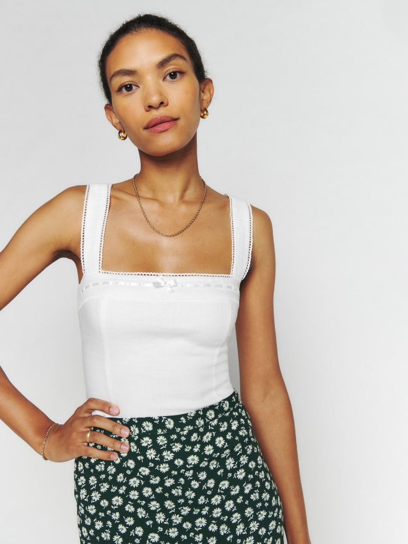 Eloise Linen Top | Reformation (Global)