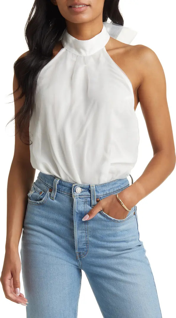 VICI Collection Organza Halter Bodysuit | Nordstrom | Nordstrom