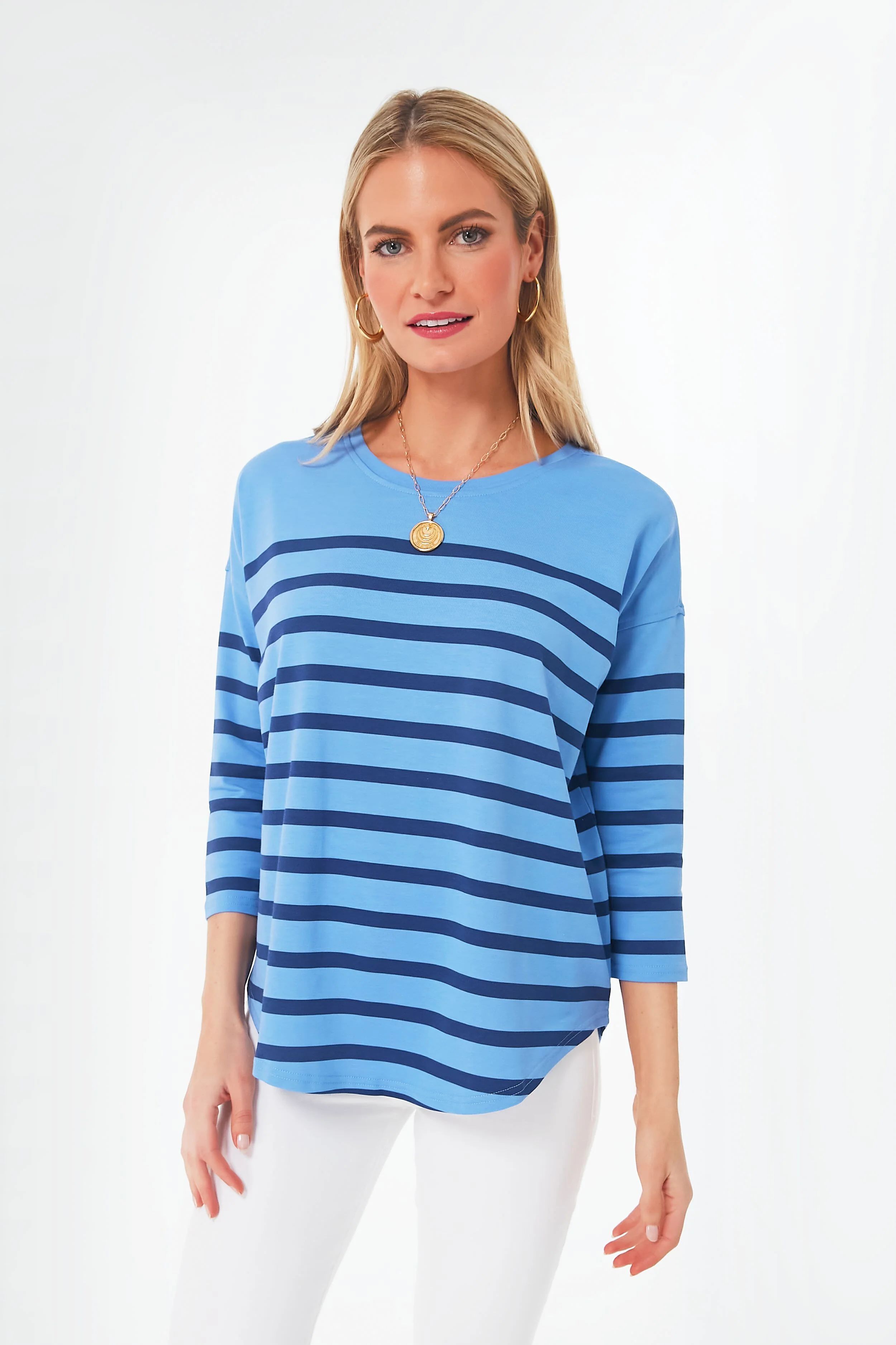 Newport Blue Striped Deluxe Tee | Tuckernuck (US)