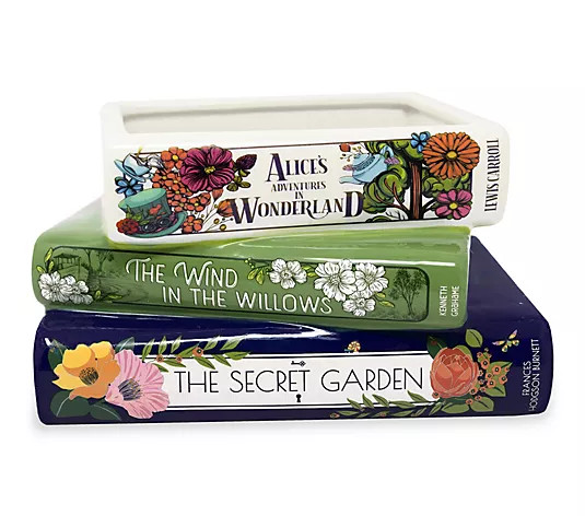 Make Your Selection: Steel Mill & Co. Stacked Books Planter | QVC