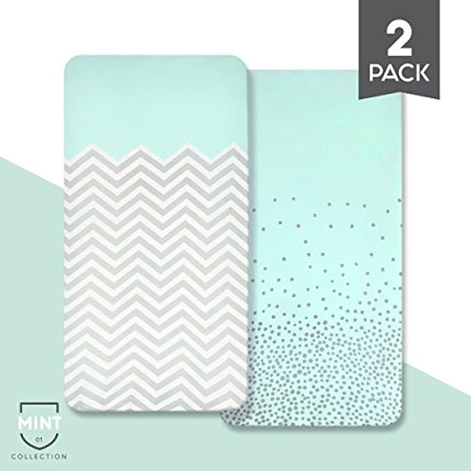 Organic Cotton Crib Sheet Set: Standard Full Crib Mattress Sheets - Fitted Baby Bed Sheets - Soft &  | Amazon (US)