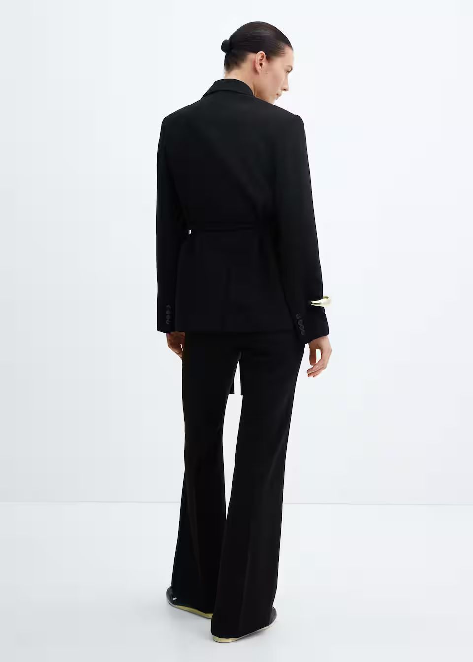 Belt suit blazer -  Women | Mango United Kingdom | MANGO (UK)