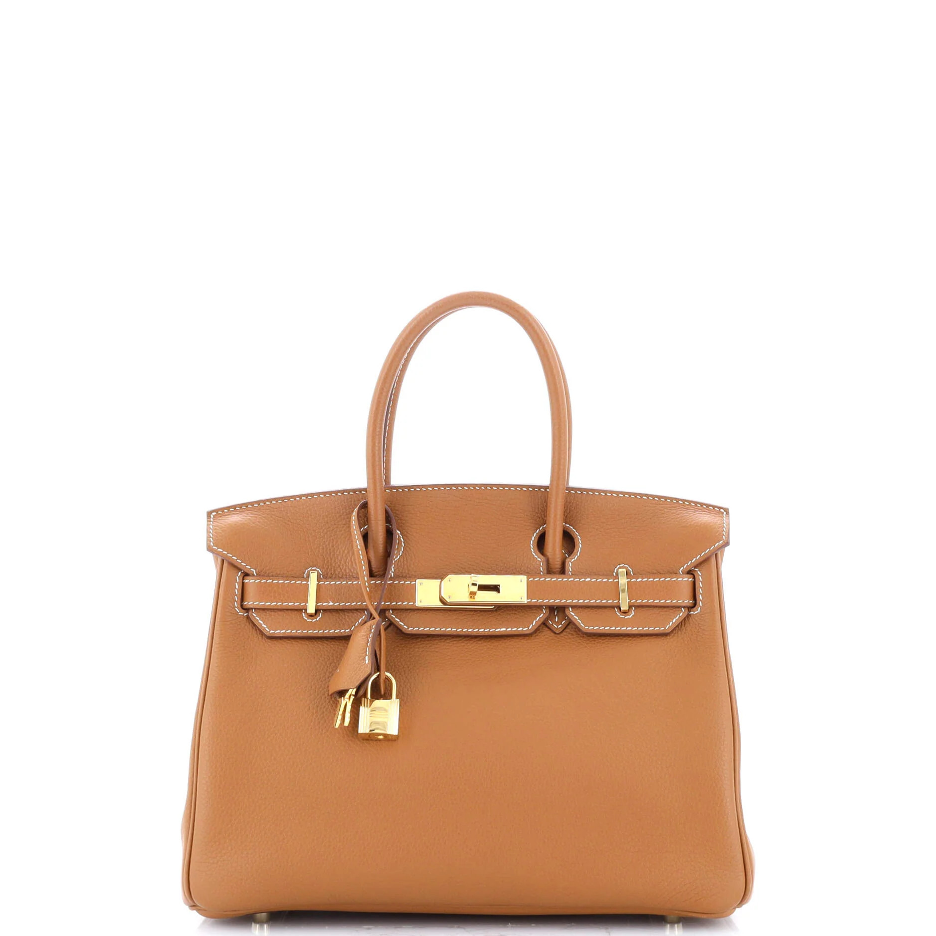 Birkin Handbag Gold Clemence with Gold Hardware 30 | Shop Simon