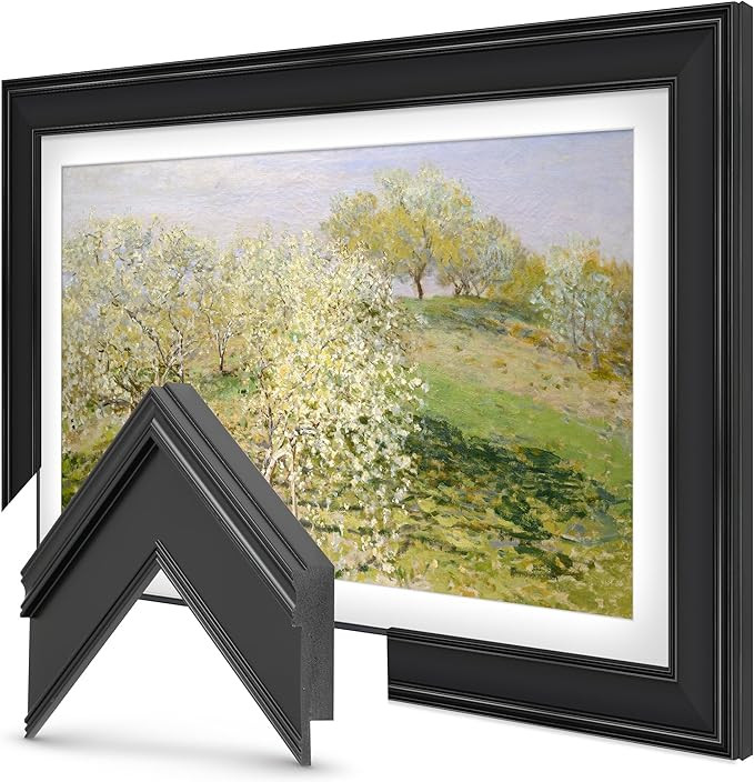 Frame My TV Deco TV Frames - Black Smart Frame Compatible ONLY with Samsung The Frame TV and Pro ... | Amazon (US)