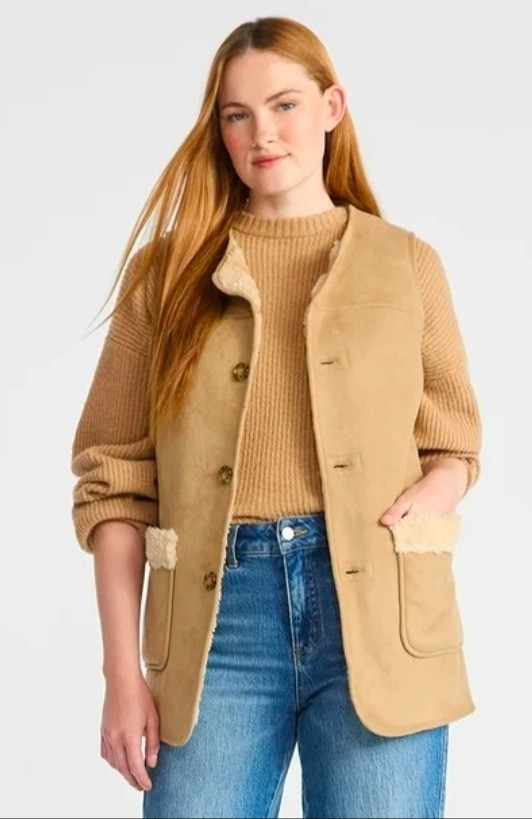 WALMARTTime and Tru Women’s Faux Shearling Longline Vest, Lightweight, Sizes XS-XXXL

#LTKFindsUnder50 #LTKStyleTip #LTKSeasonal