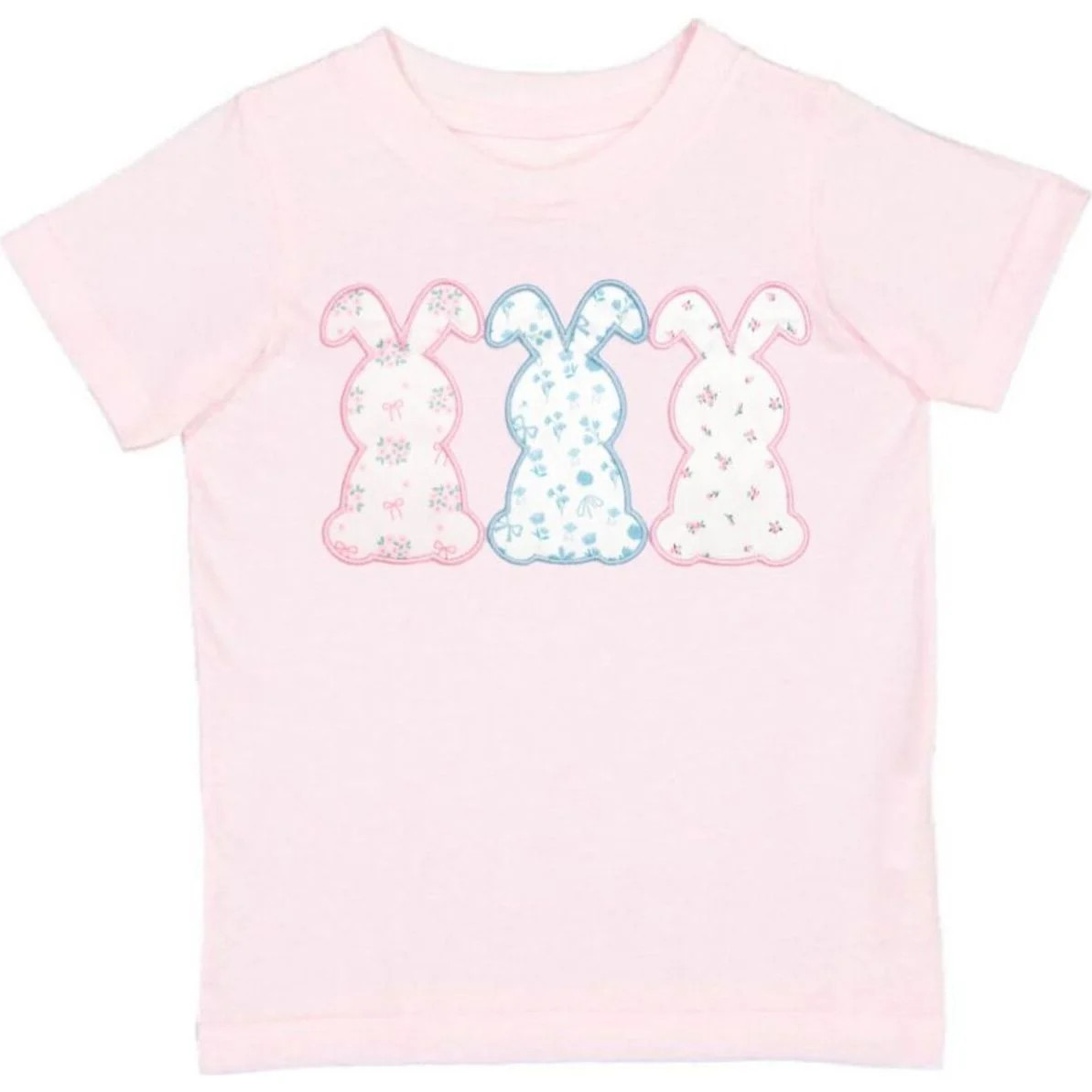 Floral Bunny Patch Easter Short Sleeve T-Shirt, Ballet | Maisonette