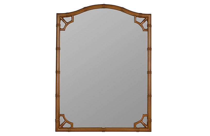 Veda Bamboo Wall Mirror, Natural | One Kings Lane