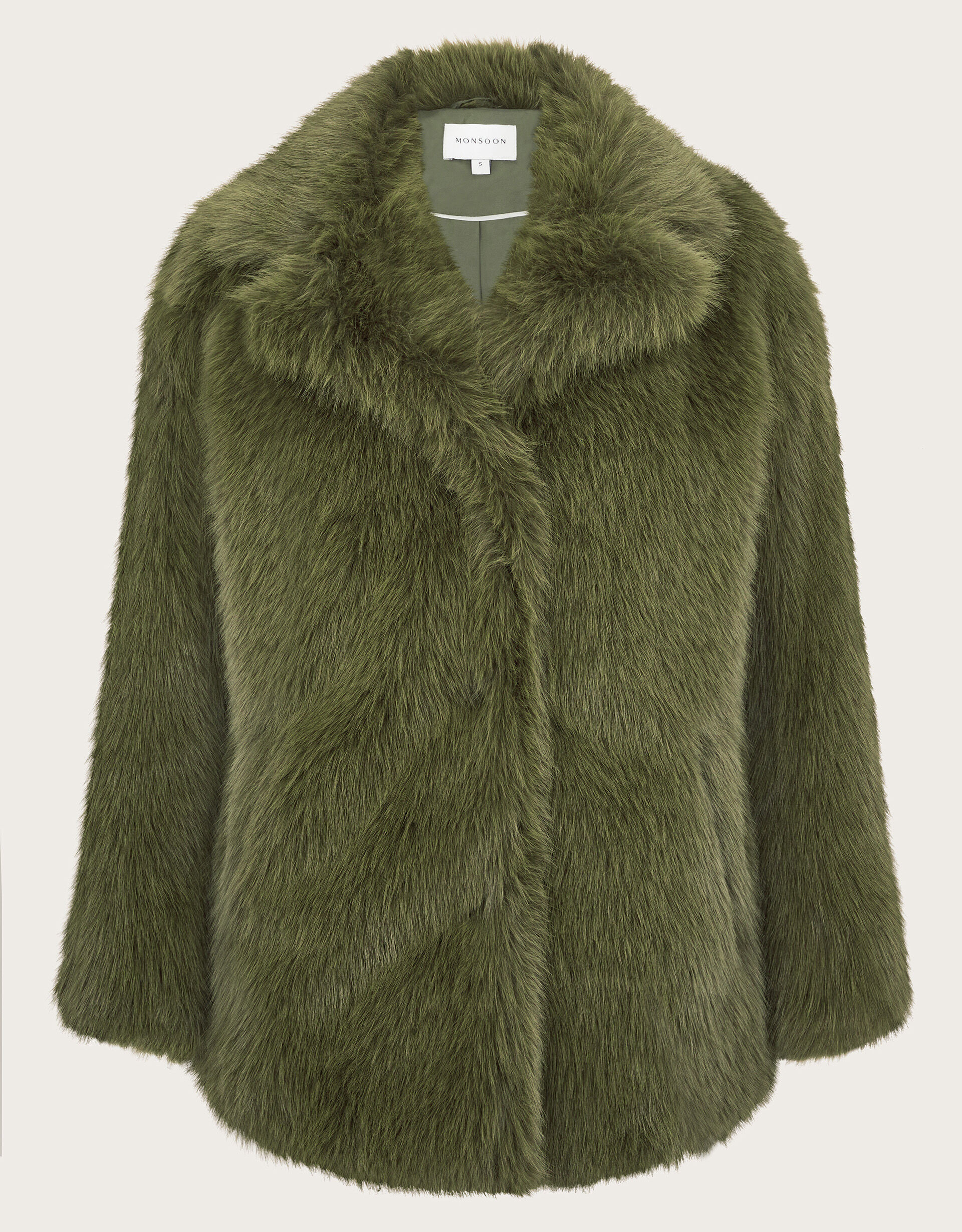 Felixa Faux Fur Coat Green | Monsoon (UK)