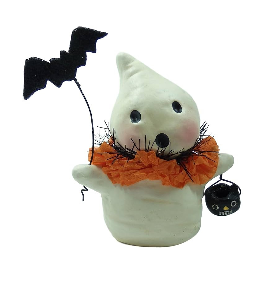 Bethany Lowe Halloween Ghostie with Bat Resin Ghost 3.5inch Figurine 2018 | Amazon (US)