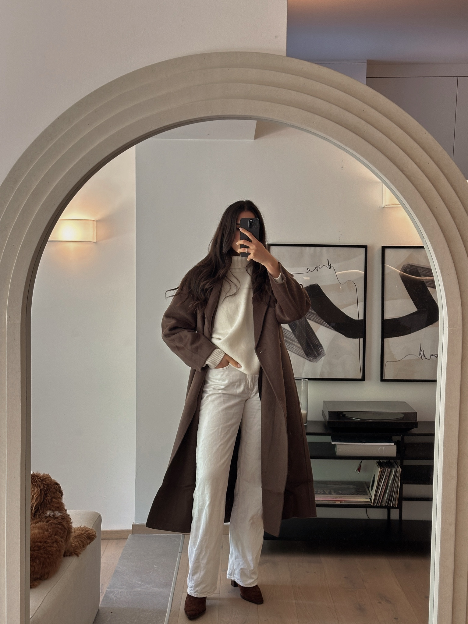 The most stunning brown coat and oversized roll neck cream jumper! Just love!

#LTKeurope #LTKautumn #LTKuk