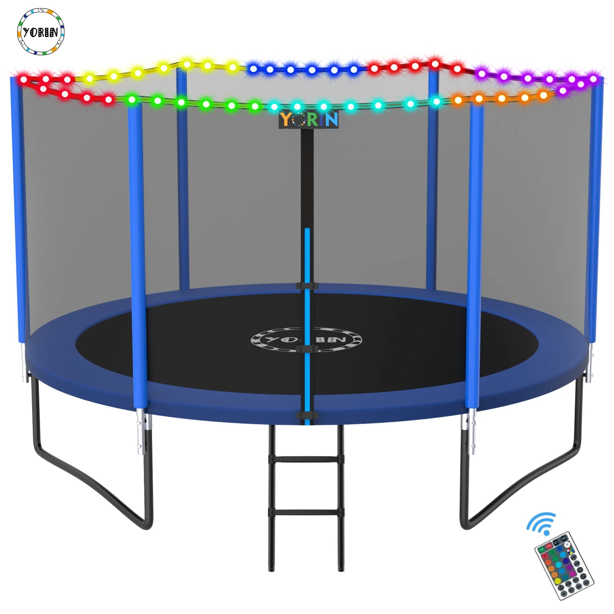 YORIN Trampoline for 2-3 Kids, 8 FT Trampoline for Adults with Enclosure Net, Ladder, Light, 800L... | Walmart (US)