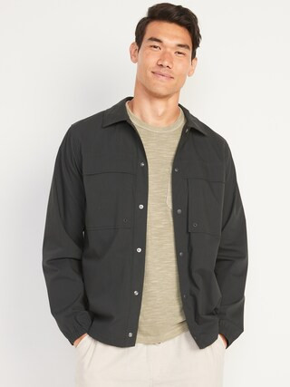 Poplin Hybrid Workwear Shacket for Men | Old Navy (CA)