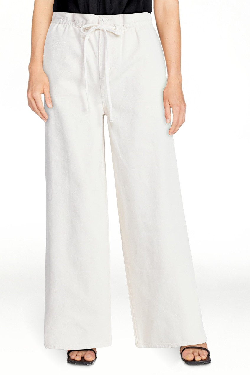 Scoop Women's Paperbag Waist Wide Leg Cotton Pants, Regular, Short and Long Inseams,  Sizes XS-XX... | Walmart (US)