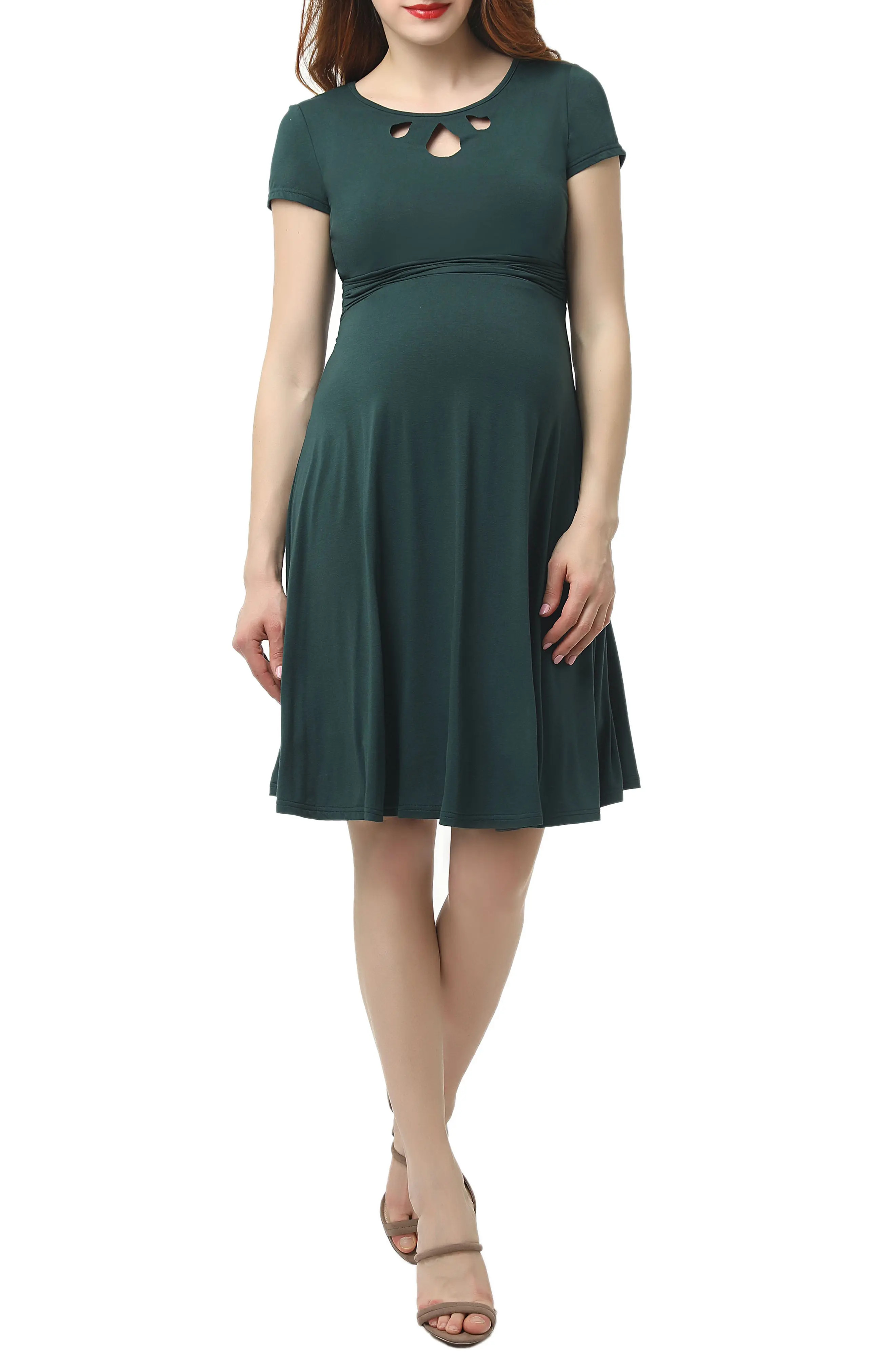 Kimi and Kai Karly Maternity Dress in Forrest Green at Nordstrom, Size X-Small | Nordstrom