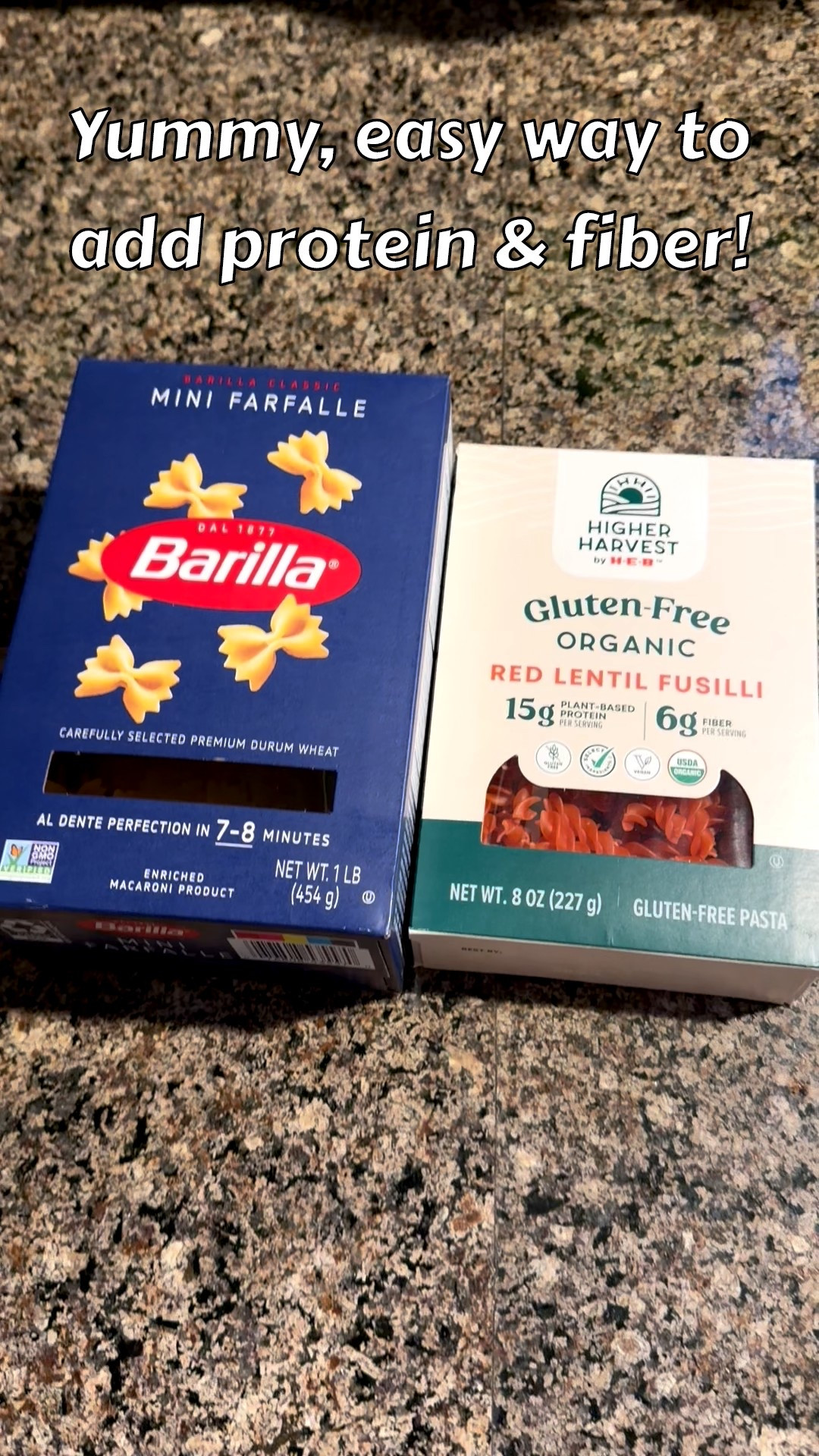 A easy way to add protein and fiber to your diet! This red lentil pasta is really delicious and doesn't taste much different than regular pasta. I prefer it to the chickpea pasta for sure! Blend your pasta sauce with cottage cheese for even more protein!
.......................
Protein diet high protein meal ideas fiber snacks high fiber more protein meal ideas kid friendly meals lentil noodles dinner ideas easy dinner ideas low calorie meals caloric deficit calorie deficit meal ideas filling meals low calorie snacks grocery haul HEB find 

#LTKfoodie #LTKmomlife #LTKfitnessgoals