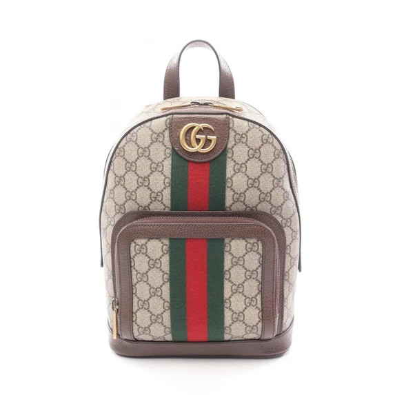 Pre-Owned Gucci Ophidia GG Supreme Backpack/Handbag, Coated Canvas and Leather, Women's,... | Walmart (US)
