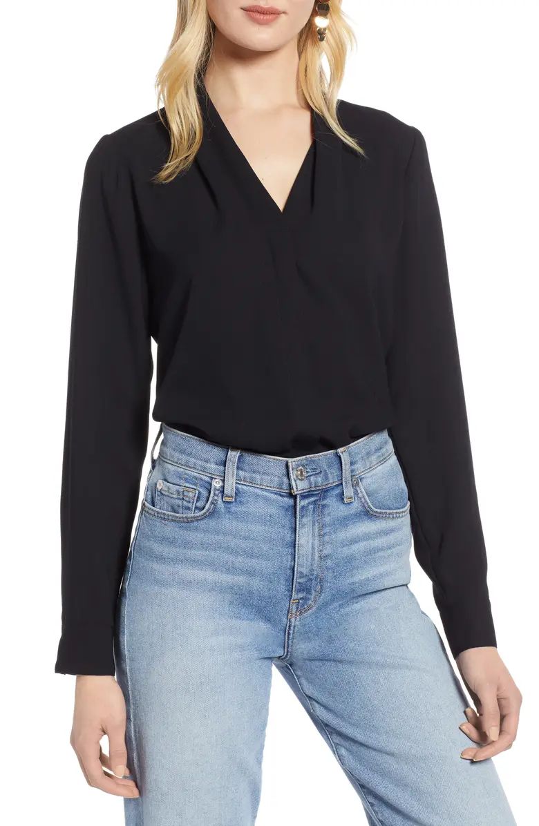 Halogen V-Neck Top (Regular & Plus Size) | Nordstrom | Nordstrom