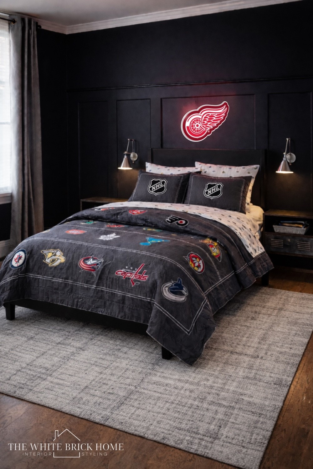 This NHL bedding is a perfect addition to any hockey fans bedroom! 
🖤🖤
Kids room, boys room, boys bedroom, kids room decor, boys room bedding, boys room ideas, boys room bedding, boys room rug, boys room nightstand, boys room decor, hockey, hockey bedroom, nhl, nhl bedroom, hockey themed decor, hockey themed room, hockey bedroom, hockey decor, hockey room ideas, sconce, wall sconce, curtains, home decor ideas, teen boy bedroom, teen bedroom, boys room hockey, pottery barn teen, wayfair 


#LTKHome #LTKSaleAlert #LTKKids