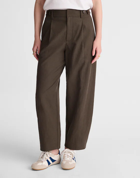 The Barrel-Leg Pant in Drapey Twill | Madewell