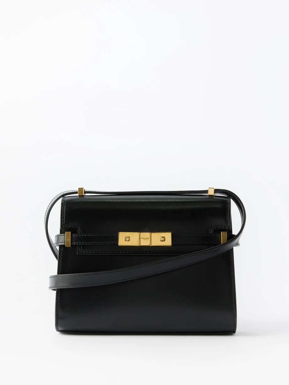 Manhattan mini leather cross-body bag | Saint Laurent | Matches (US)