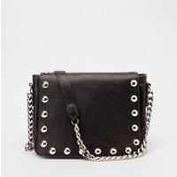 Black Studded Purse, Leather Bag, Small Bag For Women, Saddle Box With Chain | Etsy (US)