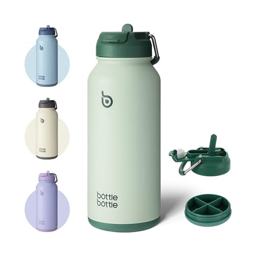 BOTTLE BOTTLE 32oz Insulated Water Bottle Stainless Steel Sport Water Bottle with Straw Dual-use ... | Amazon (US)