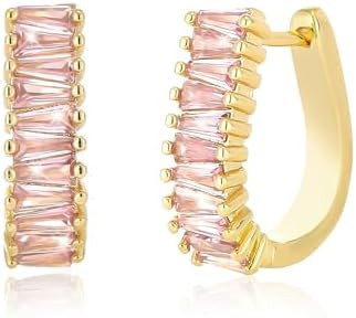 Christmas Gold Earrings for Women,Fashion Christmas Rhinestone Earrings,Holiday Crystal Hoop Earr... | Amazon (US)