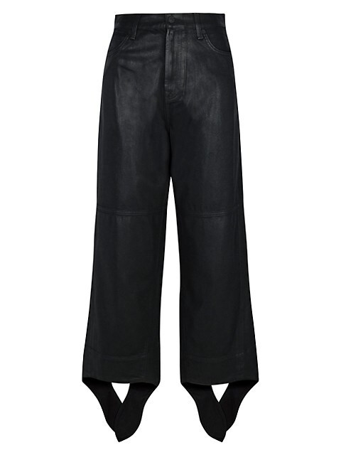7 For All Mankind Bow Tie High-Rise Coated Tapered Jeans | Saks Fifth Avenue