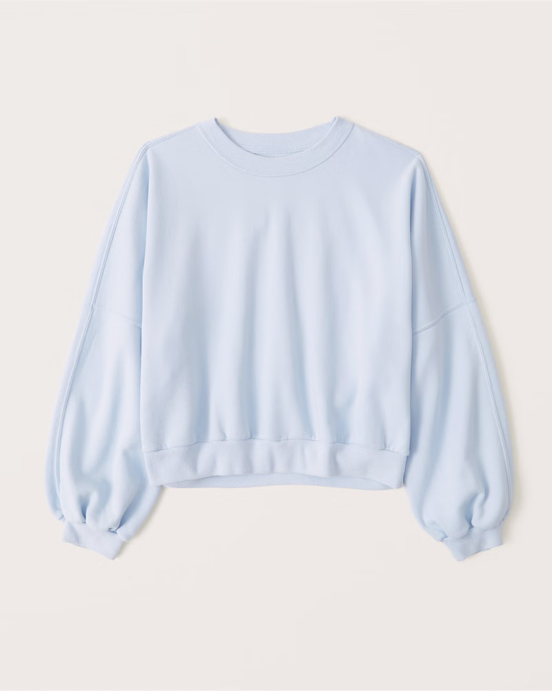 Balloon Sleeve Crew Sweatshirt | Abercrombie & Fitch (US)