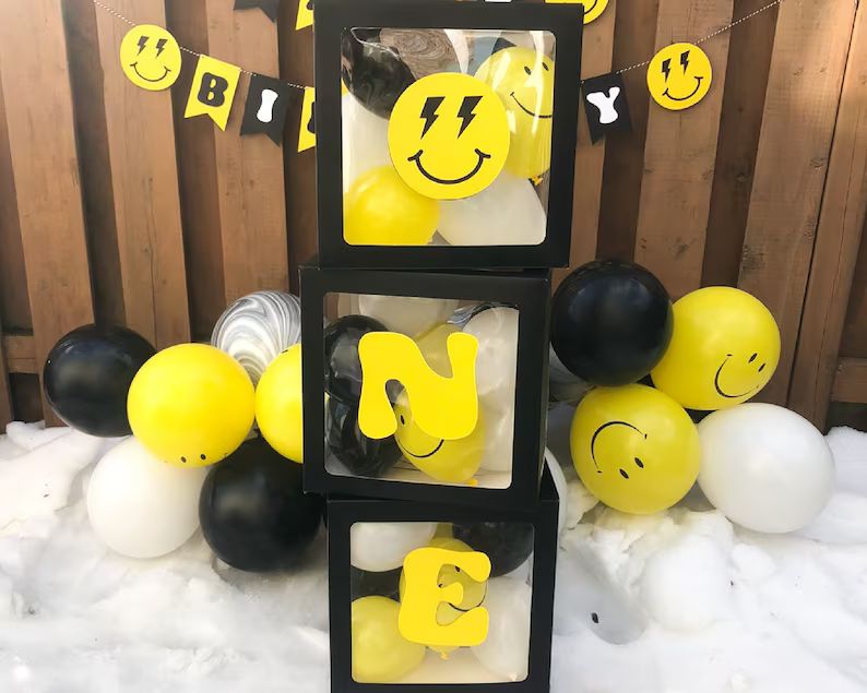 One Happy Dude Balloon Boxes | One Happy Dude Birthday Party Decorations | 1 Happy Dude First Bir... | Etsy (US)