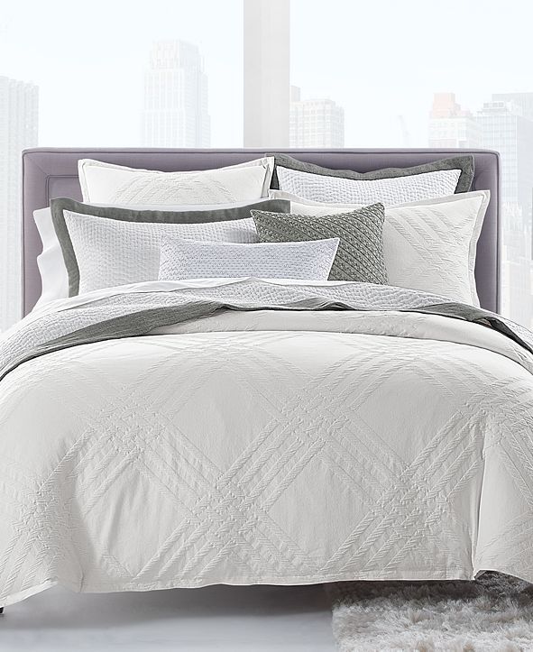 CLOSEOUT! Locked Geo Cotton King Duvet Cover, Created for Macy's | Macys (US)