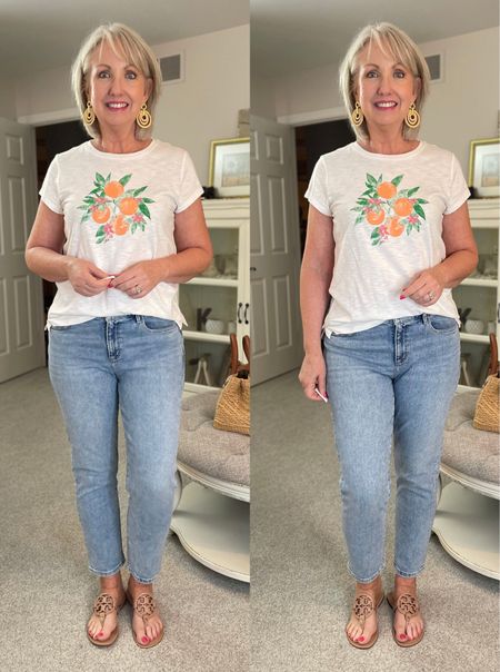 This is a simple crew neck tee paired with some of my favorite denim jeans from Ann Taylor. A great everyday look that's classic and easy  

#LTKstyletip #LTKFind #LTKSeasonal