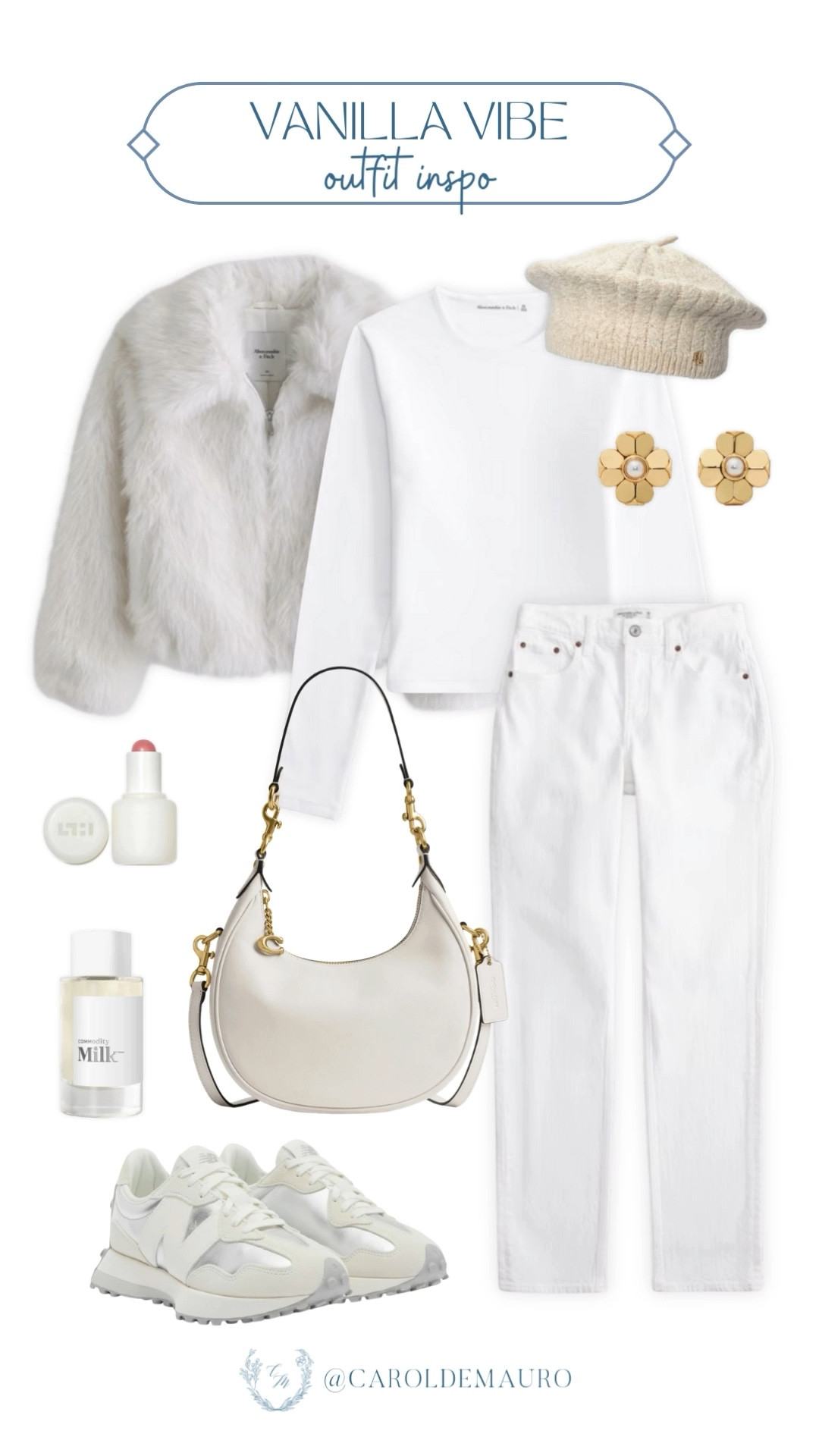 Living for this all-white aesthetic! There’s just something about a fresh vanilla girl look that feels so put together but still super chill. You're gonna wear this new winter uniform on repeat.

outfit inspo, monochrome look, winter fashion, casual chic, clean girl aesthetic, winter whites, cozy style, winter accessories

#LTKSeasonal #LTKFindsUnder50 #LTKU