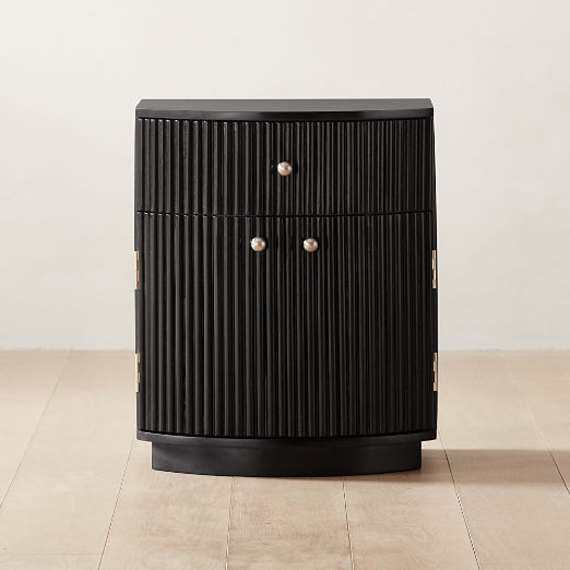 Cameo Black Curved Nightstand + Reviews | CB2 | CB2