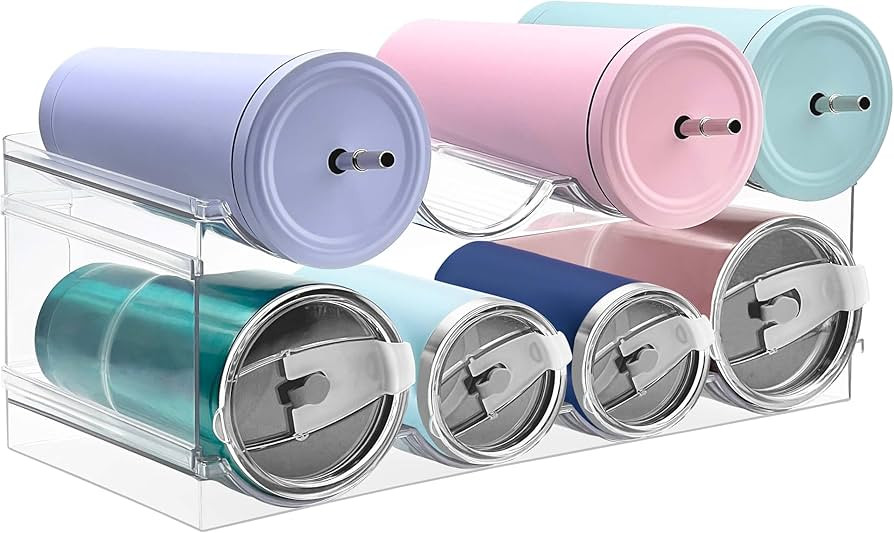 Homecor 2 Pack Water Bottle Organizer, Upgrade Stackable Kitchen Pantry Organization and Storage ... | Amazon (US)