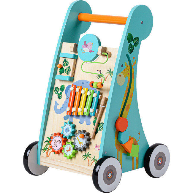 Preschool Play Lab Safari Animal Wooden Baby Walker | Maisonette