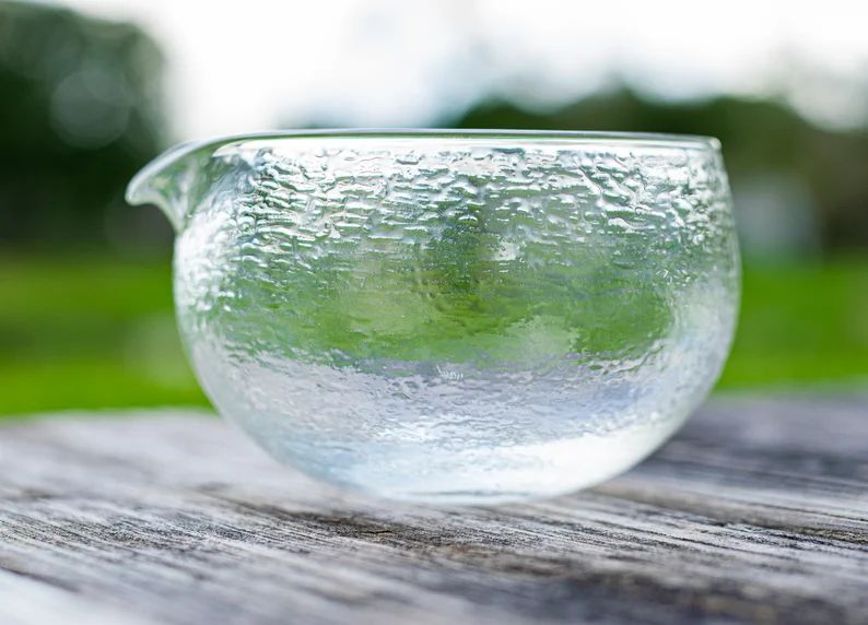 Glass Matcha Bowl with Spout - Spouted Matcha Bowl - Clear Chawan | Etsy (US)