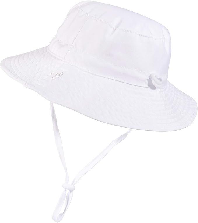 Baby Sun Hats Unisex Beach Sun Protective Adjustable Bucket for Baby Girls Boys | Amazon (US)
