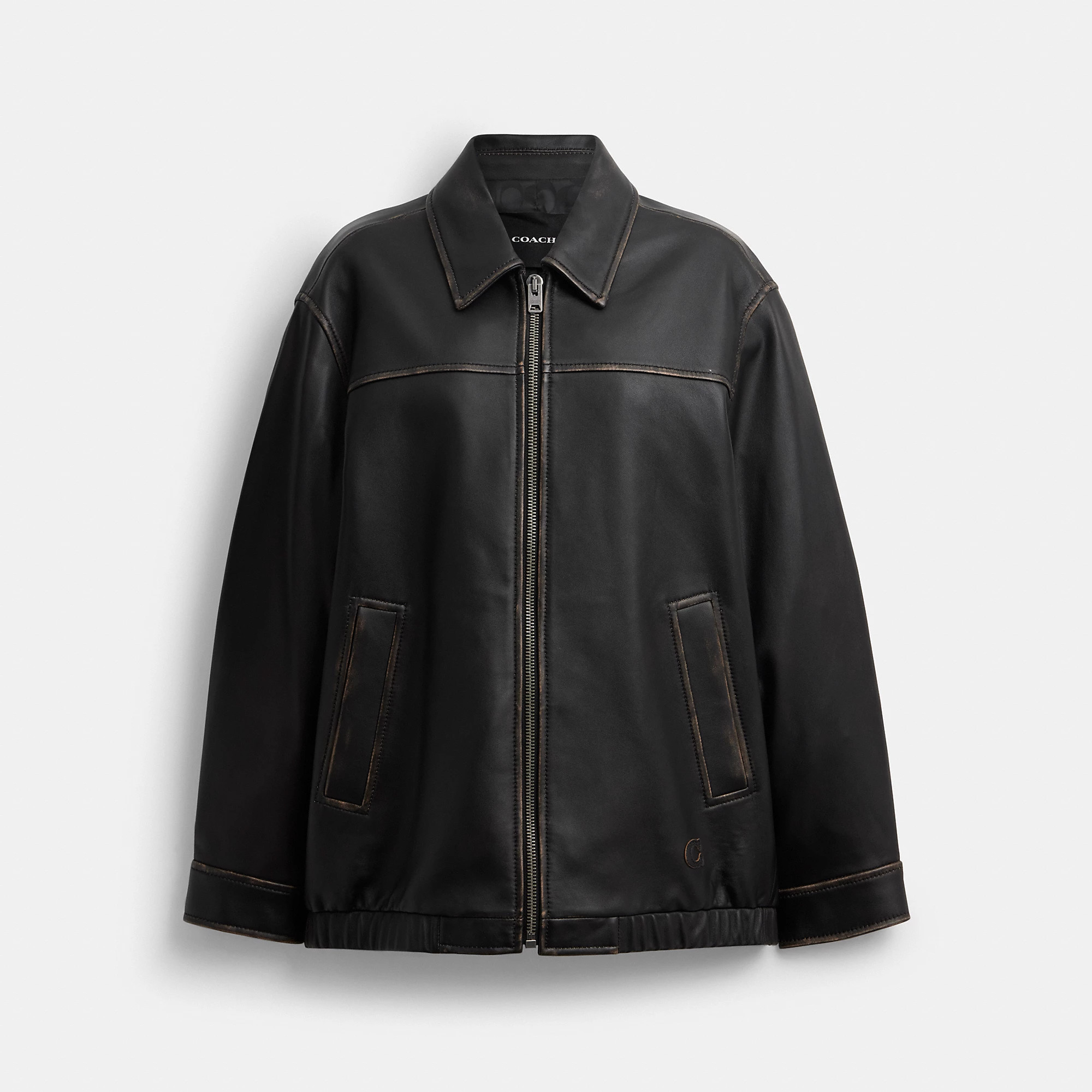 Coach Outlet Loved Oversized Leather Jacket - Women's Jackets - Black, Size: Large | Coach Outlet US
