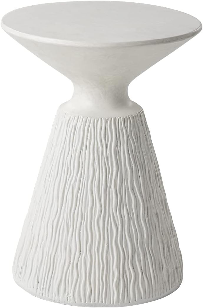 HOMPUS Outdoor Concrete Side Table Mushroom Shaped Cute Morden End Table Patio Decor Round Coffee... | Amazon (US)