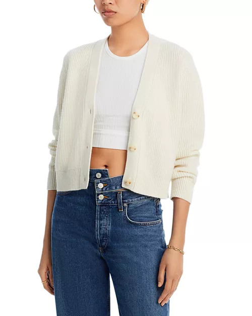 AQUA V-Neck Novelty Stitch Cardigan - Exclusive  | Bloomingdale's AQUA | Bloomingdale's (US)