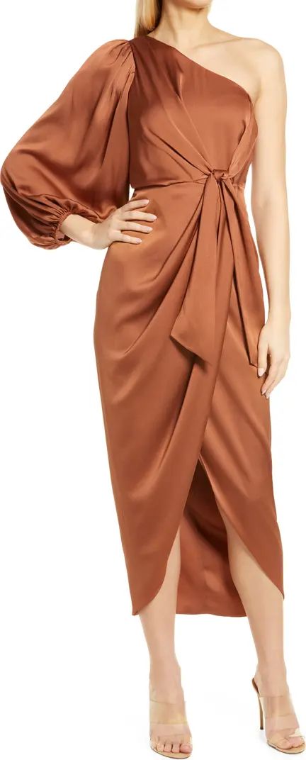Luxe Tie Front One-Shoulder Gown | Nordstrom