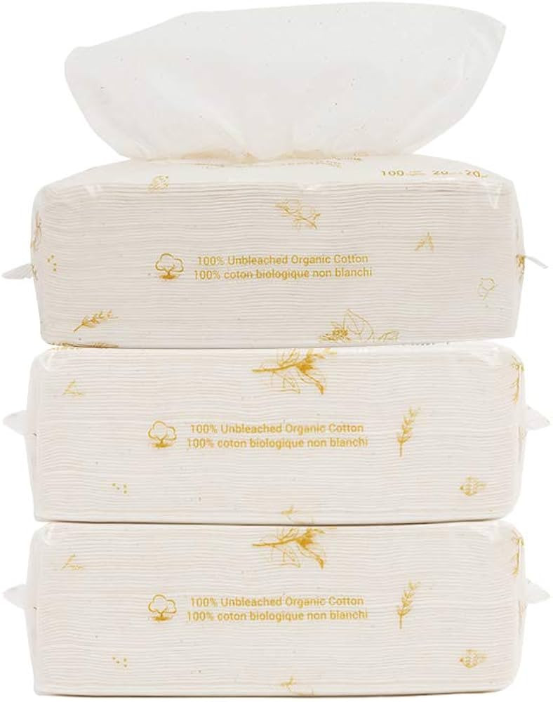 Organic Cotton Dry Baby Wipe For Sensitive Skin - Cashmere Feel, Wet and Dry Dual Use for Baby an... | Amazon (US)