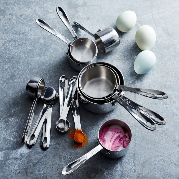 All-Clad Stainless-Steel Measuring Cups & Spoons Ultimate Set | Williams-Sonoma