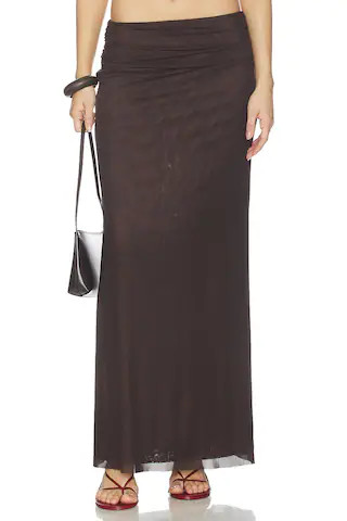 Bec + Bridge Eva Maxi Skirt in Dark Chocolate from Revolve.com | Revolve Clothing (Global)