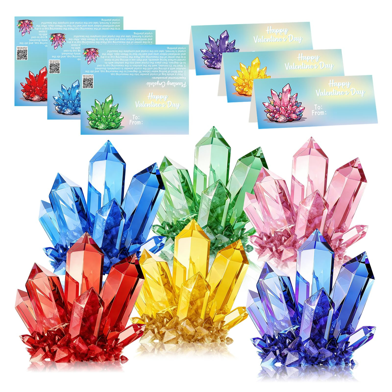 Valentine's Day Gifts Party Favor 24 Pack Science Experiment Kit Planting Crystal with Cards for ... | Amazon (US)